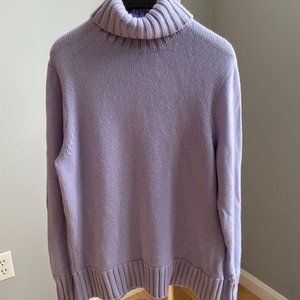 J. Crew Periwinkle Cashmere Turtleneck Sweater XL